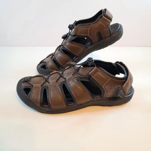 Khombu 1179295 Travis Brown Men's Hook & Loop Low Top Sandals Size 11M US